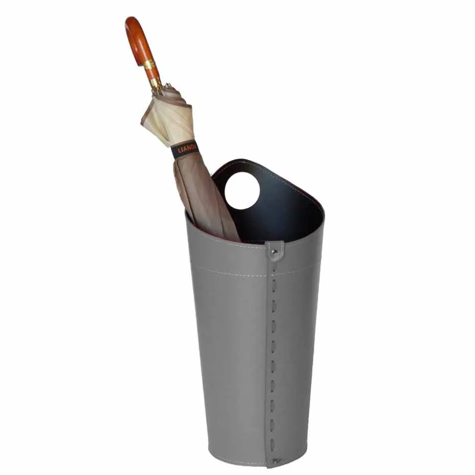 Portaombrelli in cuoi rigenerato di design fatto a mano Pluvia