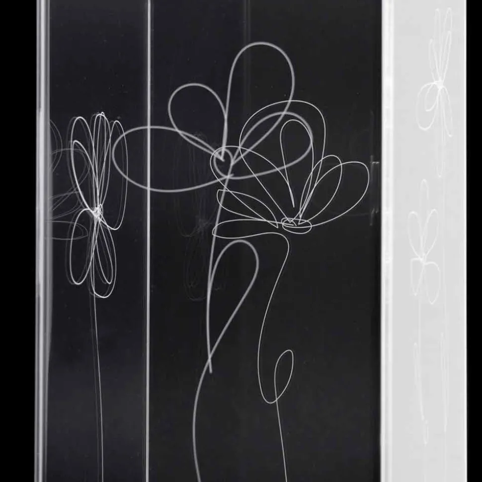 Portaombrelli Plastica Trasparente con Foglie Stilizzate Incise - Florino