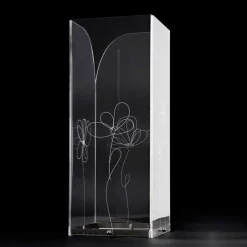Portaombrelli Plastica Trasparente con Foglie Stilizzate Incise - Florino