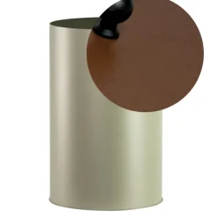 Porta Pellet Cilindrico con Coperchio in Diverse Finiture Made in Italy - Fenicottero