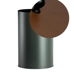 Porta Pellet Cilindrico con Coperchio in Diverse Finiture Made in Italy - Fenicottero