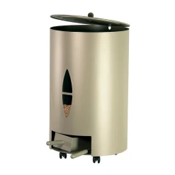 Porta Pellet con Coperchio, Scopetta e Paletta Made in Italy - Cacatua