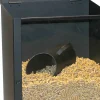 Porta Pellet in Acciaio Verniciato Nero con Plexiglass Made in Italy - Pellicano