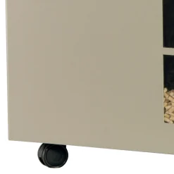 Porta Pellet in Metallo con Ruote e Coperchio Made in Italy - Gazza