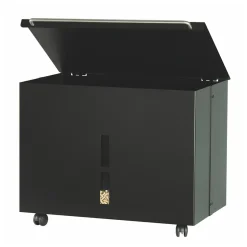 Porta Pellet in Metallo con Ruote e Coperchio Made in Italy - Gazza