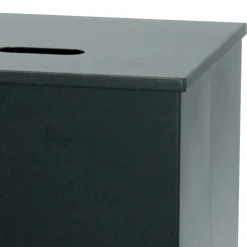 Porta Pellet Quadrato in Acciaio Verniciato Nero e Ruote Made in Italy - Pappagallo