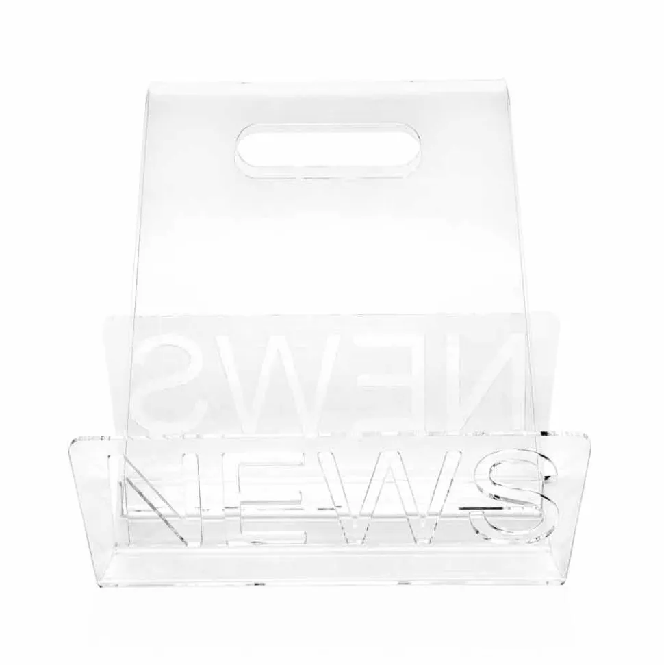 Portariviste di Design in Plexiglass Nero o Trasparente Made in Italy – Omar