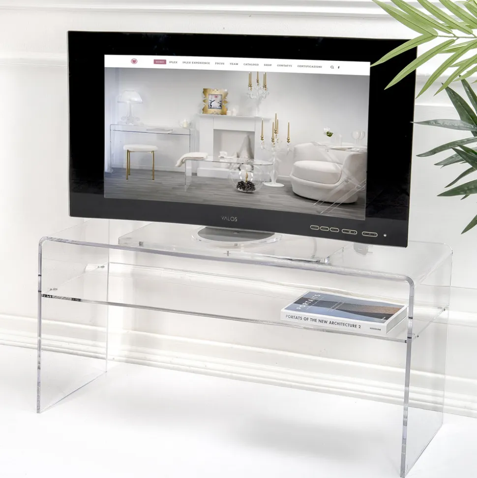 Porta Tv da Soggiorno in Plexiglass Trasparente Made in Italy - Giuliette