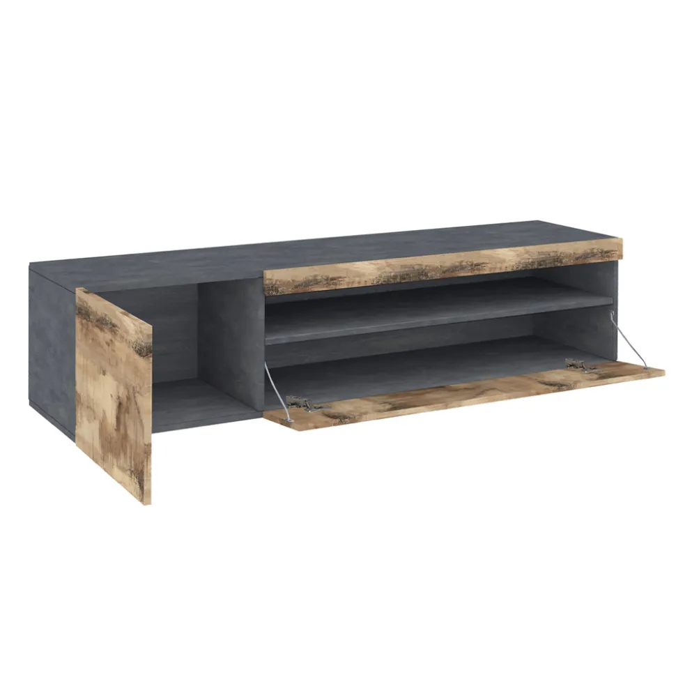 Porta Tv in Legno da Soggiorno Design Italiano con Vano a Giorno - Suzana