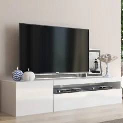 Porta Tv in Legno da Soggiorno Design Italiano con Vano a Giorno - Suzana