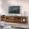Porta Tv Stile Classico in Legno con Ante in Vetro Made in Italy - Richard
