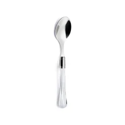 Posate Acciaio Inox Lucido e Manico in Acrilico Trasparente 24 Pz - Brilli