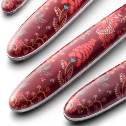 Posate in Acciaio e Plastica Decoro Arabesco Colorato 24 Pz - Alessandra