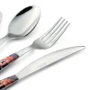 Posate in Acciaio e Plastica Decoro Colorato con Tigre 24 Pz - Alessandra