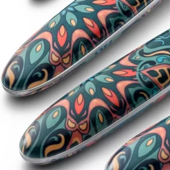 Posate in Acciaio e Plastica Decoro Floreale Colorato 24 Pz - Alessandra
