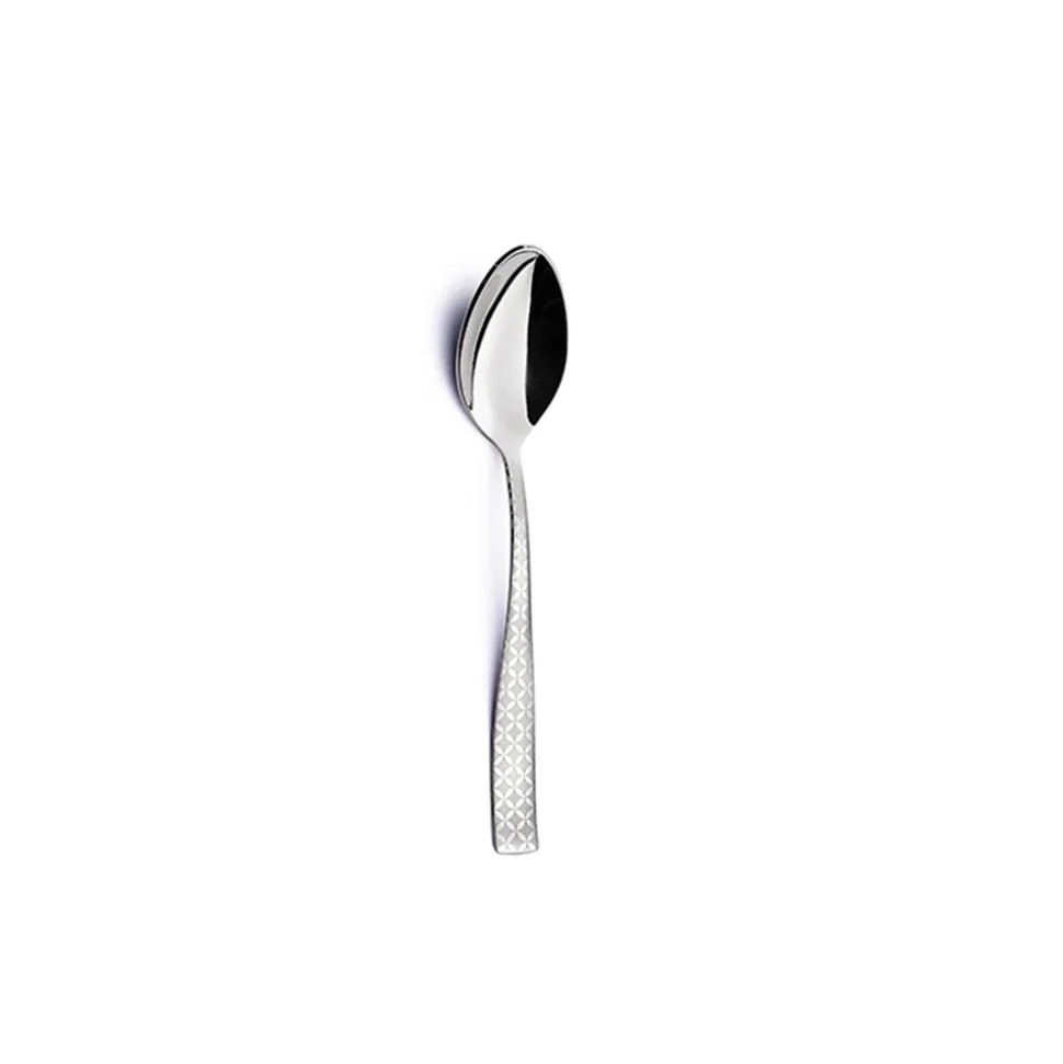 Posate in Acciaio Inox Lucido con Decoro Geometrico a Laser 24 Pz - Rupeo