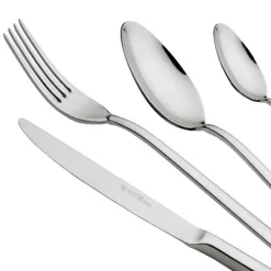 Posate in Acciaio Inox Lucido Manico Vuoto Design Moderno 24 Pz - Codetta