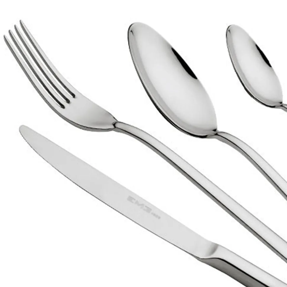 Posate in Acciaio Inox Lucido Manico Vuoto Design Moderno 24 Pz - Codetta