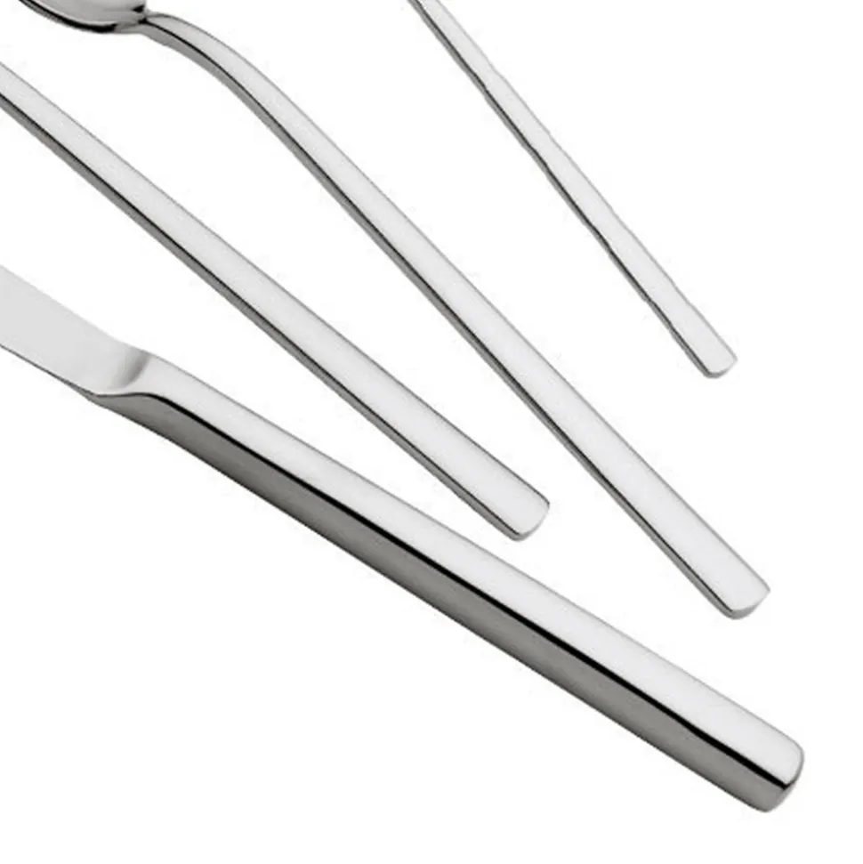 Posate in Acciaio Inox Lucido Manico Vuoto Design Moderno 24 Pz - Codetta