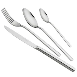 Posate in Acciaio Inox Lucido Manico Vuoto Design Moderno 24 Pz - Codetta