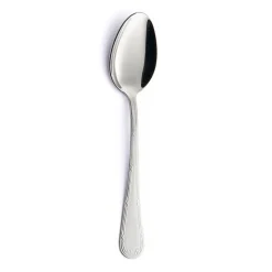 Posate in Acciaio Inox Lucido Manico Arrotondato Decorato 24 Pz - Mekano
