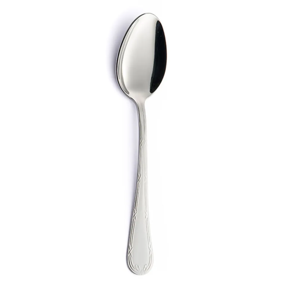 Posate in Acciaio Inox Lucido Manico Arrotondato Decorato 24 Pz - Mekano