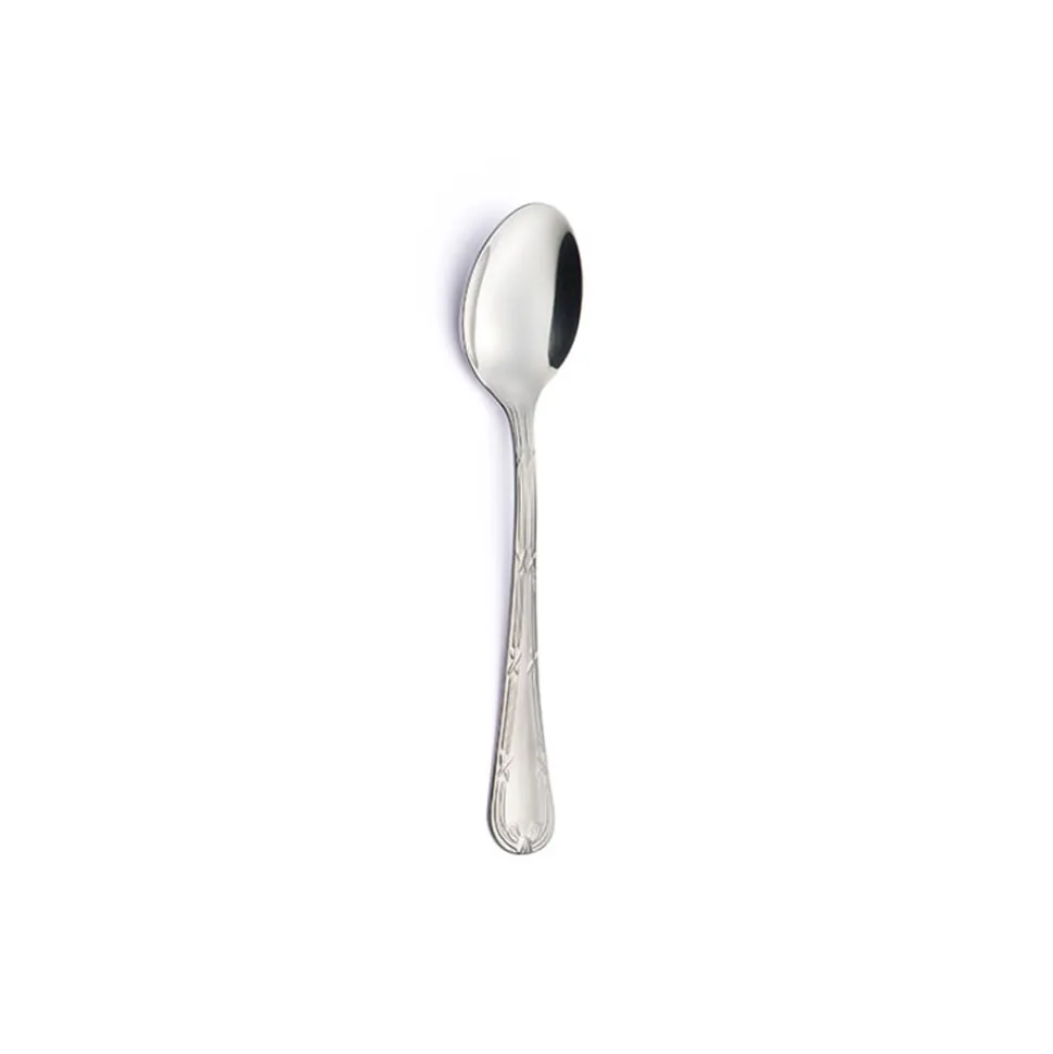 Posate in Acciaio Inox Lucido Manico Arrotondato Decorato 24 Pz - Mekano