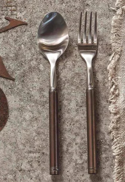 Posate in Acciaio Satinato 24 Pezzi Design Artigianale Italiano - Damerino