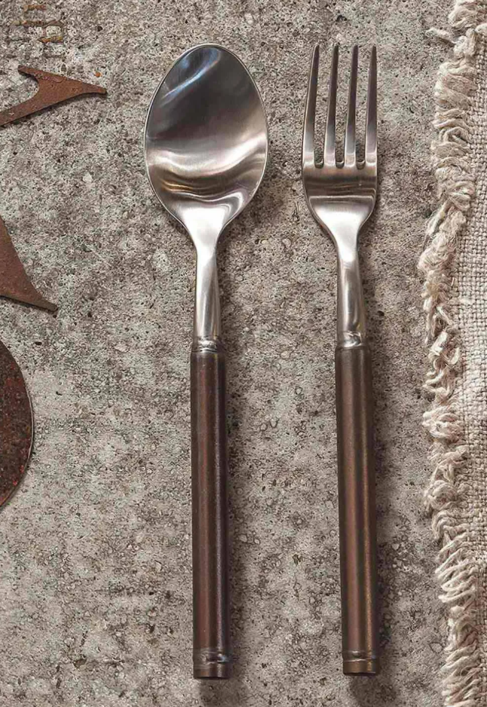 Posate in Acciaio Satinato 24 Pezzi Design Artigianale Italiano - Damerino