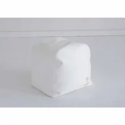 Pouf Cloud Trona di design in ecopelle nautica bianca made in Italy