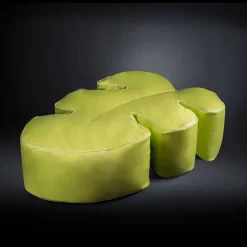 Pouf da esterno e interno in ecopelle nautica idrorepellente Philo