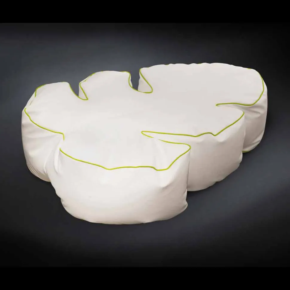Pouf da esterno e interno in ecopelle nautica idrorepellente Philo