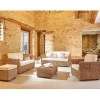 Pouf da Giardino in Abaca Naturale con Cuscino – Raziel