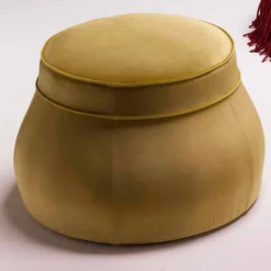 Pouf da salotto imbottito design classico di lusso made in Italy Simon