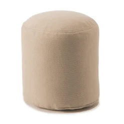 Pouf Morbido Rotondo da Salotto Interno o Esterno in Tessuto Colorato - Naemi