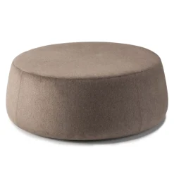 Pouf Morbido Rotondo da Salotto in Velluto Colorato 3 Dimensioni - Evelyne
