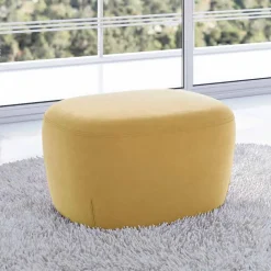 Pouf Poggiapiedi Quadrato Imbottito e Rivestito in Tessuto Made in Italy - Marli