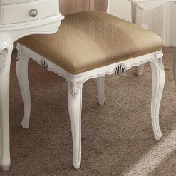 Pouf Stile Classico in Legno Rivestito in Tessuto Made in Italy - Cambrige