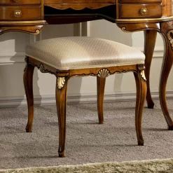 Pouf Stile Classico in Legno Rivestito in Tessuto Made in Italy - Cambrige