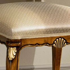 Pouf Stile Classico in Legno Rivestito in Tessuto Made in Italy - Cambrige
