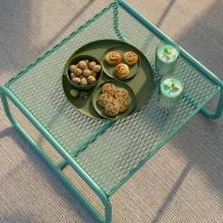 Pouf Tavolino per il Giardino Design in Metallo Colorato Made in Italy - Karol
