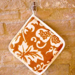Presine d’Arte Italiana in Puro Lino con Stampa Pezzo Unico Artigianale, 6 Pezzi