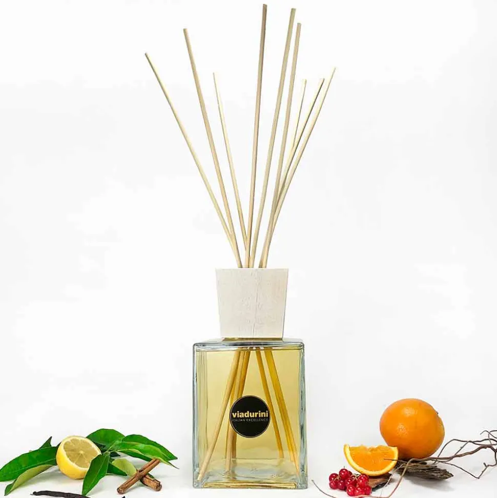 Profumatore Ambiente Mandarino e Cannella 2,5 Lt con Bastoncini - Lamaddalena