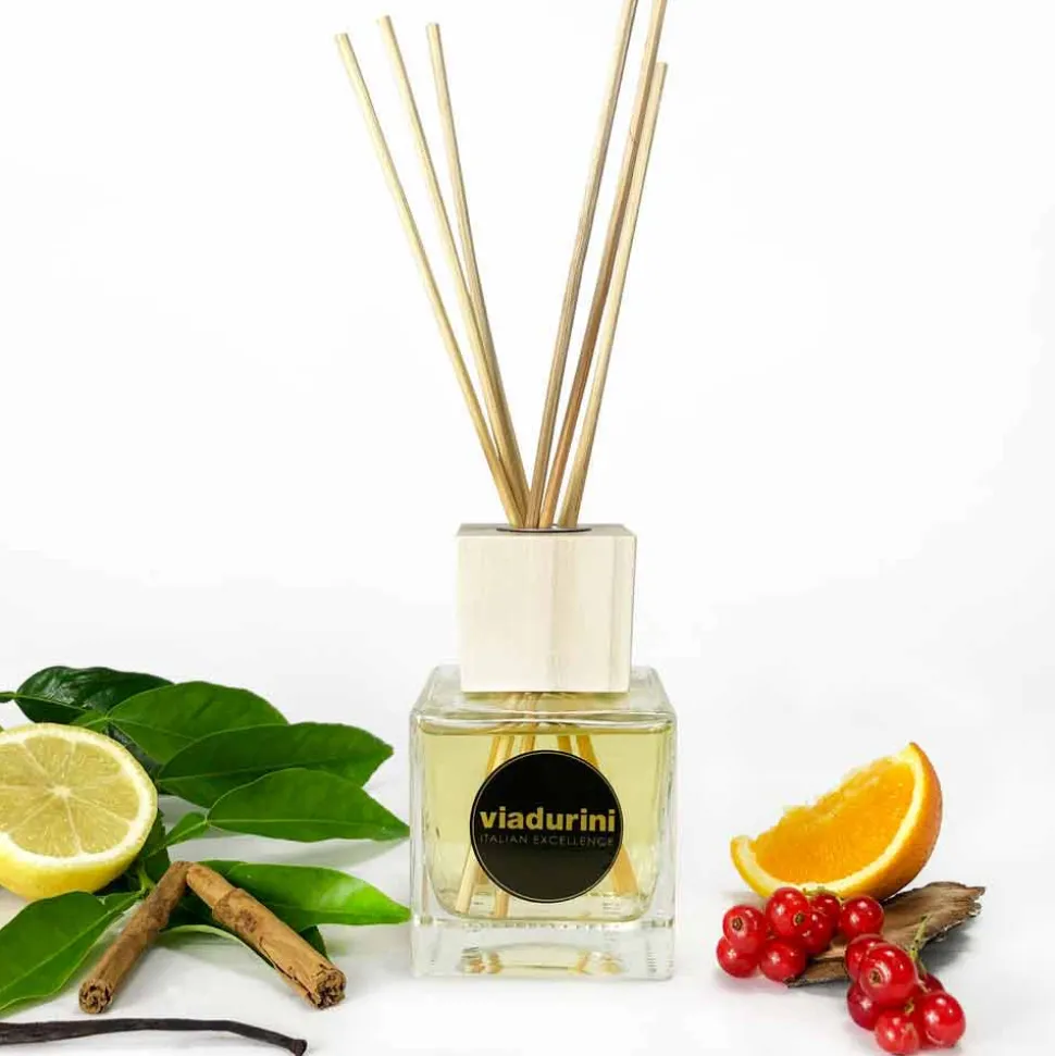 Profumatore Ambiente Mandarino e Cannella 200 ml con Bastoncini - Lamaddalena