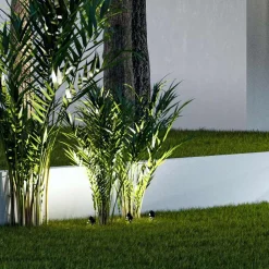 Proiettore, Faretto Led da Esterno in Alluminio Nero Opaco 4 Pezzi - Oliver