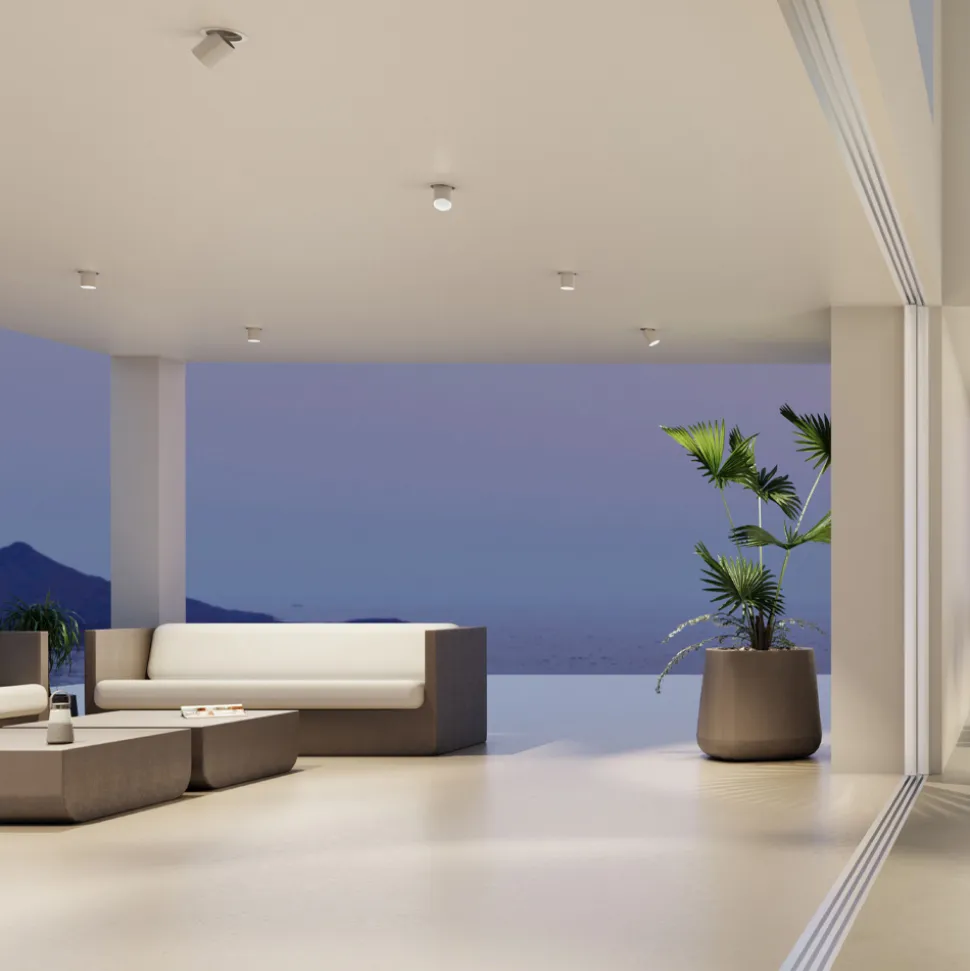 Proiettore Led Plafoniera Orientabile da Interno in Alluminio - Etrusca
