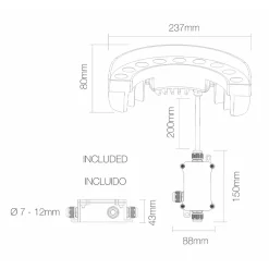 Proiettore Led 9W da Esterno in Alluminio Finitura Nero Opaco - Tudor