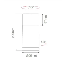 Proiettore Plafoniera Led Orientabile in Alluminio Bianco o Nero - Point