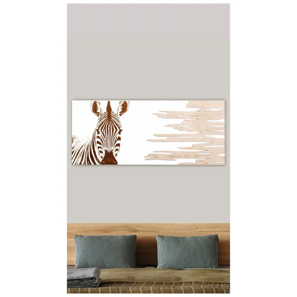 Quadro con Zebra Realizzato con il Laser Made in Italy - Yuuka