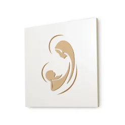 Quadro della Madonna con Bambino Inciso a Laser Made in Italy - Bashira